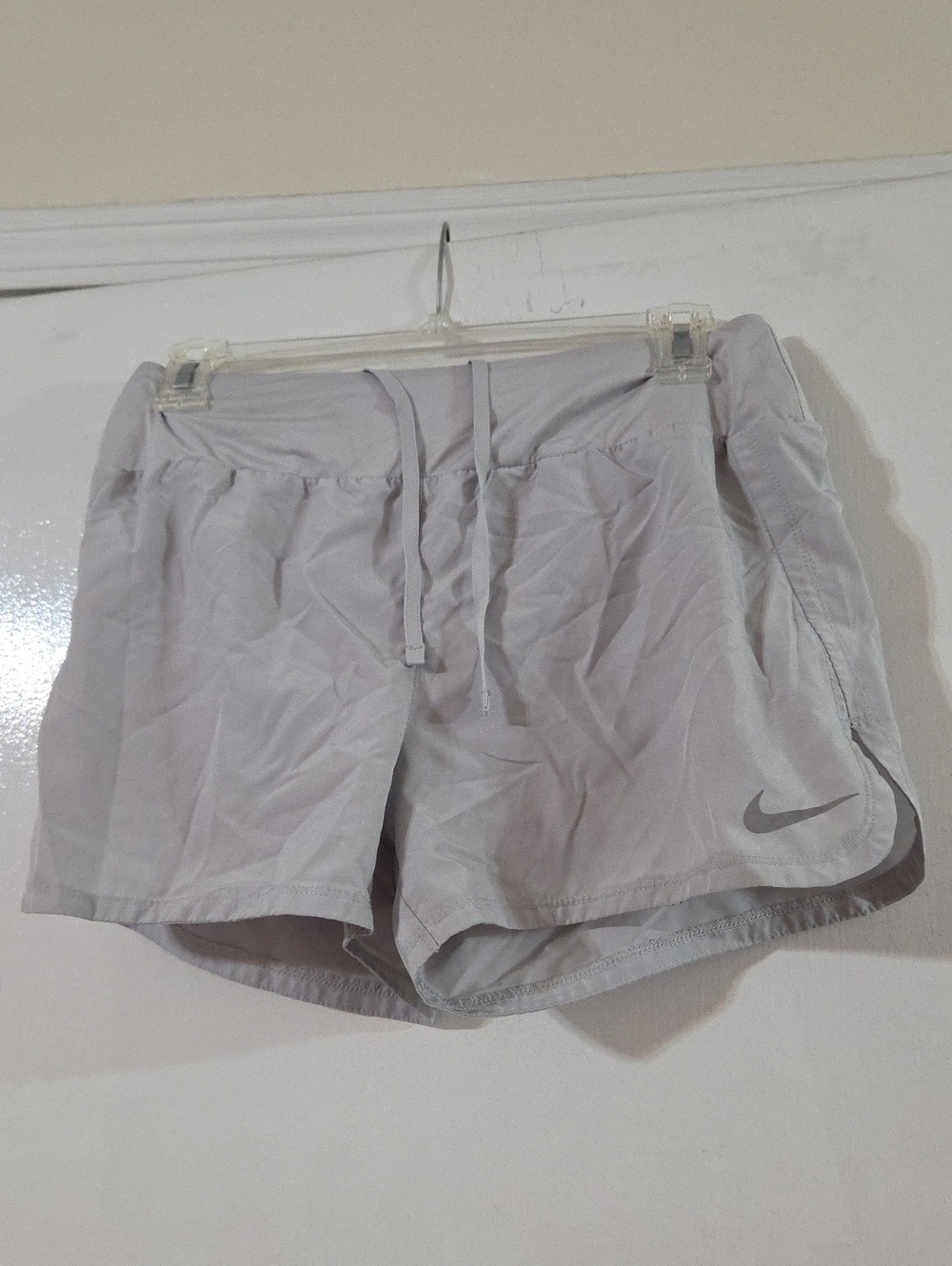 Nike Women’s Light Lavender Athletic Shorts with Swoosh - Picture 1 of 3